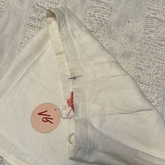 VERGE GIRL White Skirt - Slit Mini - Linen - Picture 7 of 7